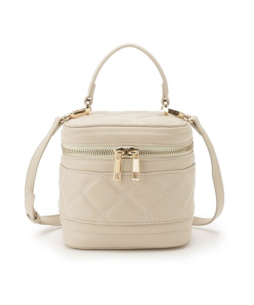 couture brooch（クチュールブローチ）の「◆キルティングバニティバッグ（ショルダーバッグ・レディース・ブラック/アイボリー/レッド系1・00）」の4枚目の写真