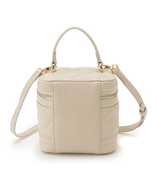 couture brooch（クチュールブローチ）の「◆キルティングバニティバッグ（ショルダーバッグ・レディース・ブラック/アイボリー/レッド系1・00）」の6枚目の写真