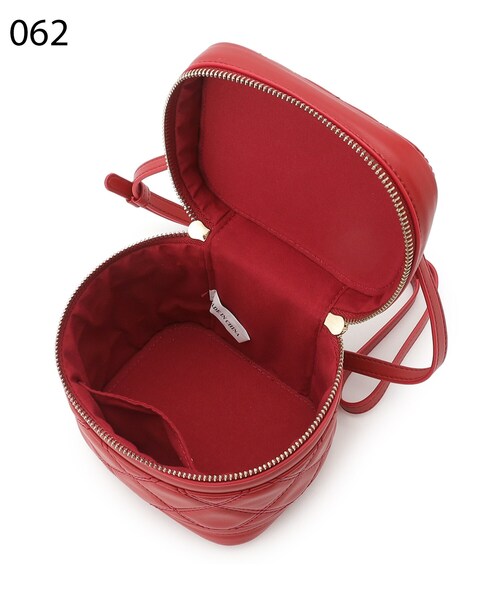 couture brooch（クチュールブローチ）の「◆キルティングバニティバッグ（ショルダーバッグ・レディース・ブラック/アイボリー/レッド系1・00）」の9枚目の写真