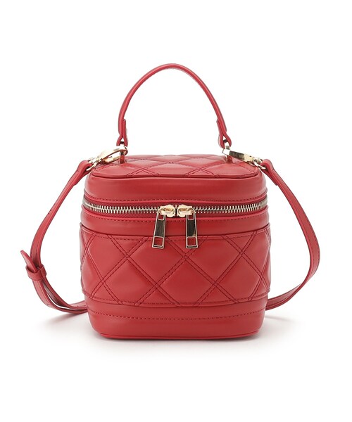 couture brooch（クチュールブローチ）の「◆キルティングバニティバッグ（ショルダーバッグ・レディース・ブラック/アイボリー/レッド系1・00）」の21枚目の写真