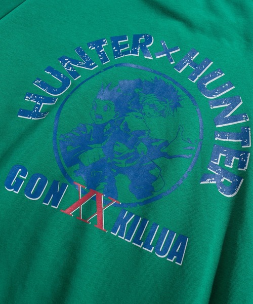 HUNTER × HUNTER hook スウェット トートバッグ HOOK（フック）の「HUNTER×HUNTER×HOOK バックプリントボーダーリブ
