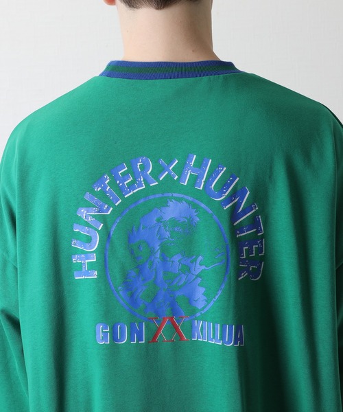 HUNTER × HUNTER hook スウェット トートバッグ HOOK（フック）の「HUNTER×HUNTER×HOOK バックプリントボーダーリブ