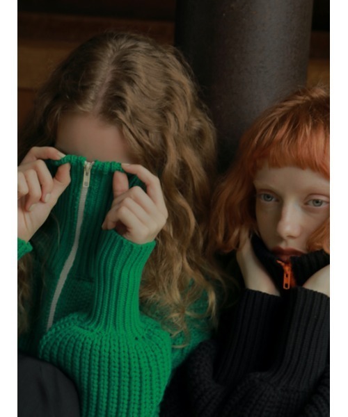 AMAIL(アマイル)の「Bon sandwich knit(ニット/セーター・レディース・アイボリー/ブラック/グリーン/ラベンダー・FREE)」の16枚目の写真