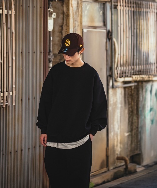 improves(インプローブス)の「【improves】13.4オンス ヘビーウエイト クルーネック 裏起毛 スウェット トレーナー(スウェット・メンズ・ブラック/オートミール・MEDIUM/LARGE/X-LARGE)」の4枚目の写真