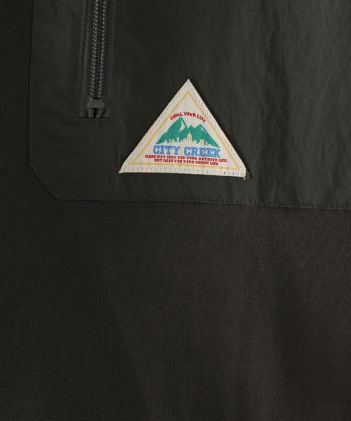 niko and...（ニコアンド）の「[CITY CREEK]異素材ギミックプルオーバー（Tシャツ/カットソー・メンズ・カーキ/チャコール・MEDIUM/LARGE）」の22枚目の写真