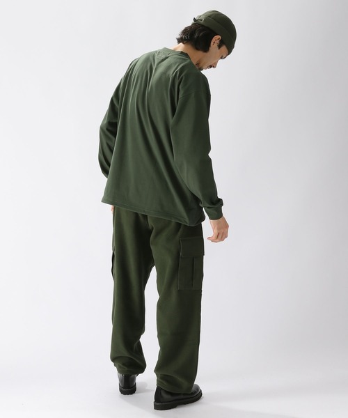 niko and...（ニコアンド）の「[CITY CREEK]異素材ギミックプルオーバー（Tシャツ/カットソー・メンズ・カーキ/チャコール・MEDIUM/LARGE）」の10枚目の写真