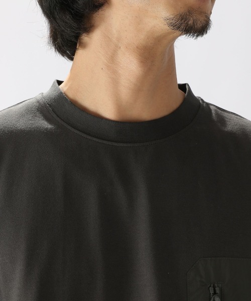 niko and...（ニコアンド）の「[CITY CREEK]異素材ギミックプルオーバー（Tシャツ/カットソー・メンズ・カーキ/チャコール・MEDIUM/LARGE）」の15枚目の写真