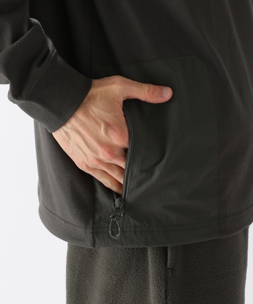 niko and...（ニコアンド）の「[CITY CREEK]異素材ギミックプルオーバー（Tシャツ/カットソー・メンズ・カーキ/チャコール・MEDIUM/LARGE）」の17枚目の写真