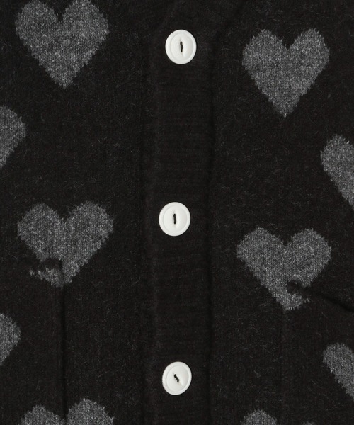 LOWRYS FARM（ローリーズファーム）の「ハートＪＱＢＩＧカーディガン　357628（カーディガン/ボレロ・キッズ・ブラック/ピンク・110cm/120cm/130cm/140cm/150cm）」の6枚目の写真