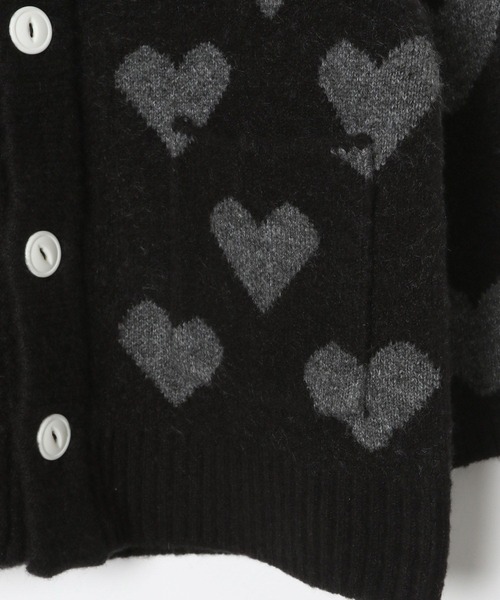LOWRYS FARM（ローリーズファーム）の「ハートＪＱＢＩＧカーディガン　357628（カーディガン/ボレロ・キッズ・ブラック/ピンク・110cm/120cm/130cm/140cm/150cm）」の11枚目の写真