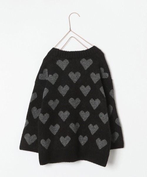 LOWRYS FARM（ローリーズファーム）の「ハートＪＱＢＩＧカーディガン　357628（カーディガン/ボレロ・キッズ・ブラック/ピンク・110cm/120cm/130cm/140cm/150cm）」の7枚目の写真