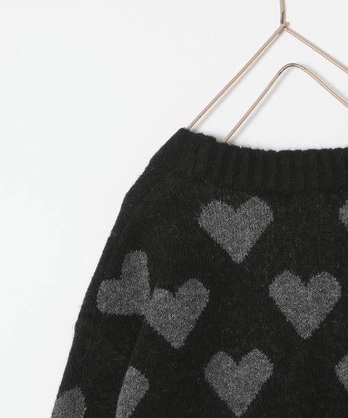 LOWRYS FARM（ローリーズファーム）の「ハートＪＱＢＩＧカーディガン　357628（カーディガン/ボレロ・キッズ・ブラック/ピンク・110cm/120cm/130cm/140cm/150cm）」の10枚目の写真