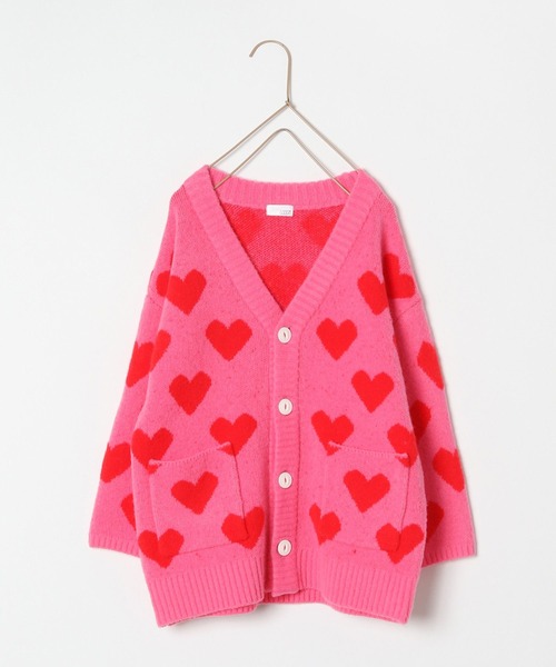 LOWRYS FARM（ローリーズファーム）の「ハートＪＱＢＩＧカーディガン　357628（カーディガン/ボレロ・キッズ・ブラック/ピンク・110cm/120cm/130cm/140cm/150cm）」の12枚目の写真