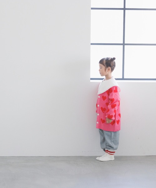 LOWRYS FARM（ローリーズファーム）の「ハートＪＱＢＩＧカーディガン　357628（カーディガン/ボレロ・キッズ・ブラック/ピンク・110cm/120cm/130cm/140cm/150cm）」の16枚目の写真