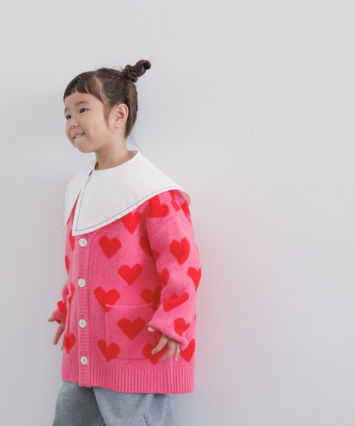LOWRYS FARM（ローリーズファーム）の「ハートＪＱＢＩＧカーディガン　357628（カーディガン/ボレロ・キッズ・ブラック/ピンク・110cm/120cm/130cm/140cm/150cm）」の13枚目の写真