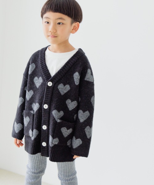 LOWRYS FARM（ローリーズファーム）の「ハートＪＱＢＩＧカーディガン　357628（カーディガン/ボレロ・キッズ・ブラック/ピンク・110cm/120cm/130cm/140cm/150cm）」の21枚目の写真