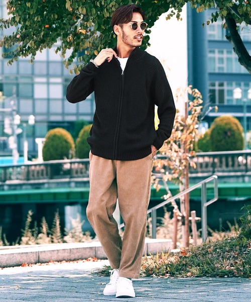 jiggys shop（ジギーズショップ）の「あぜ編み ダブルジップ