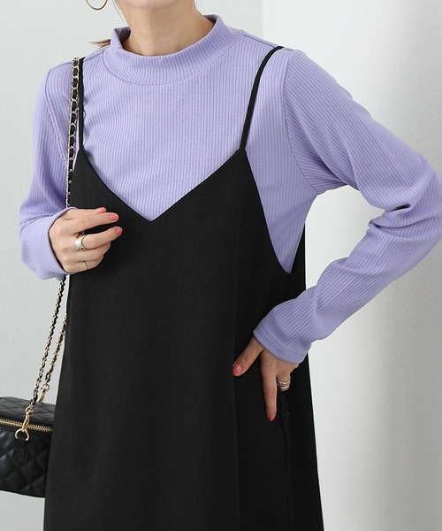 COLONY 2139（コロニートゥーワンスリーナイン）の「リブプチハイネックプルオーバー（Tシャツ/カットソー・レディース・グリーン/オフホワイト/パープル/ブラック/ベージュ・FREE）」の5枚目の写真