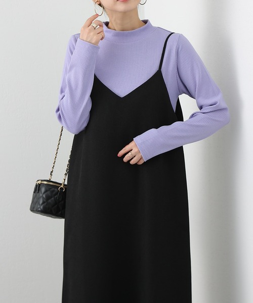 COLONY 2139（コロニートゥーワンスリーナイン）の「リブプチハイネックプルオーバー（Tシャツ/カットソー・レディース・グリーン/オフホワイト/パープル/ブラック/ベージュ・FREE）」の6枚目の写真