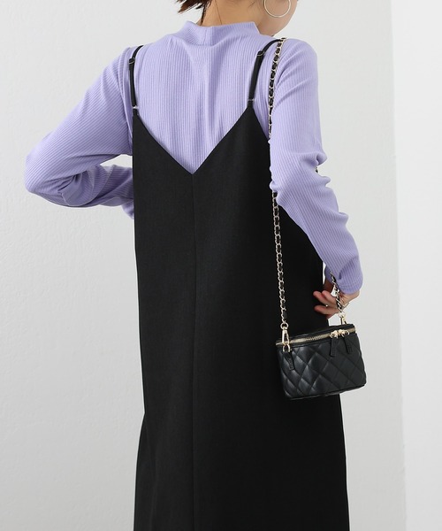 COLONY 2139（コロニートゥーワンスリーナイン）の「リブプチハイネックプルオーバー（Tシャツ/カットソー・レディース・グリーン/オフホワイト/パープル/ブラック/ベージュ・FREE）」の7枚目の写真