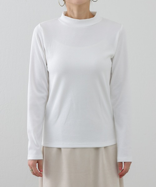 COLONY 2139（コロニートゥーワンスリーナイン）の「リブプチハイネックプルオーバー（Tシャツ/カットソー・レディース・グリーン/オフホワイト/パープル/ブラック/ベージュ・FREE）」の17枚目の写真