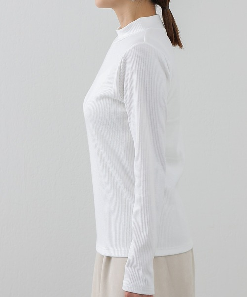 COLONY 2139（コロニートゥーワンスリーナイン）の「リブプチハイネックプルオーバー（Tシャツ/カットソー・レディース・グリーン/オフホワイト/パープル/ブラック/ベージュ・FREE）」の18枚目の写真