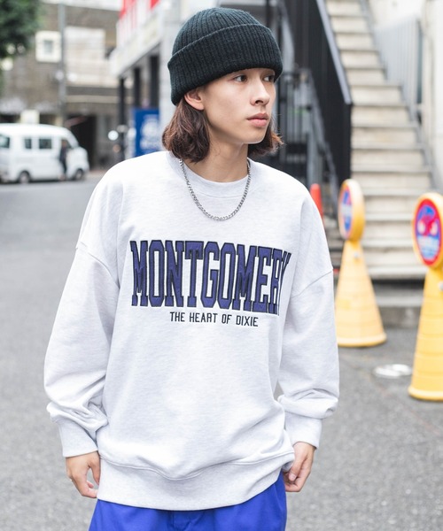 WEGO（ウィゴー）の「WEGO/アクセ付きグラフィックプルオーバー（スウェット・メンズ・マスタード/グレー系その他/ブラック/ホワイト・LARGE/MEDIUM）」の7枚目の写真