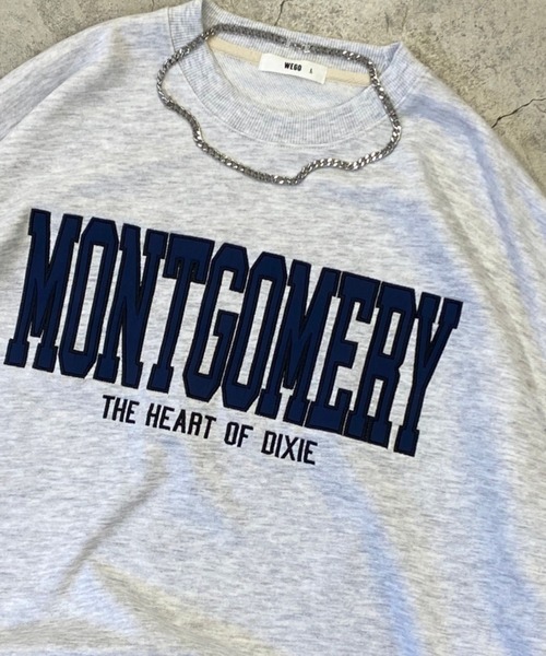 WEGO（ウィゴー）の「WEGO/アクセ付きグラフィックプルオーバー（スウェット・メンズ・マスタード/グレー系その他/ブラック/ホワイト・LARGE/MEDIUM）」の16枚目の写真