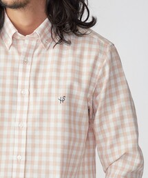 SHIPS | *SHIPS: 防シワ・吸水速乾 Drymix(R) ワンポイント ロゴ ギンガムチェック ボタンダウン パナマ シャツ(シャツ/ブラウス)