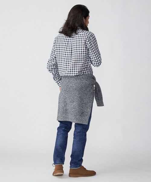 SHIPS（シップス）の「*SHIPS: 防シワ・吸水速乾 Drymix(R) ワンポイント ロゴ ギンガムチェック ボタンダウン パナマ シャツ（シャツ/ブラウス・メンズ・ベージュ/ネイビー/ブルー・SMALL/MEDIUM/LARGE/X-LARGE）」の10枚目の写真