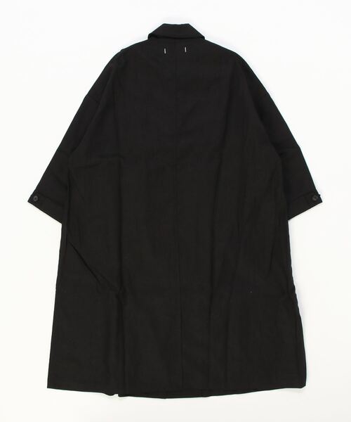 SETTO（セット）の「LEAF COAT：ステンカラーコート（ステンカラーコート・レディース・キナリ/ブラック・M/S/L）」の9枚目の写真