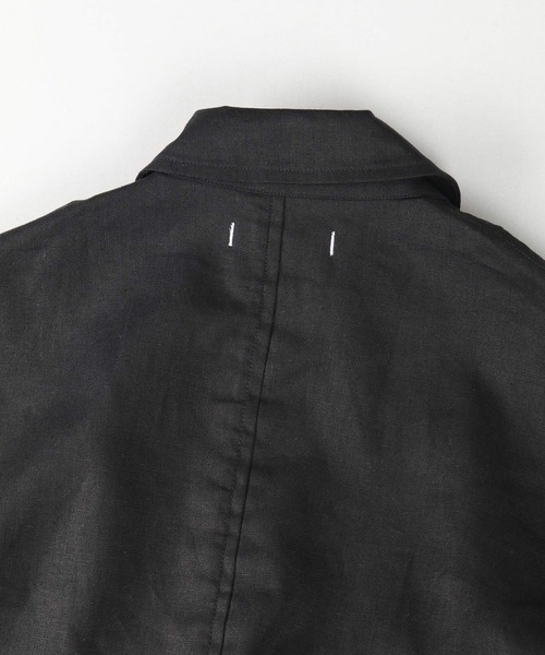 SETTO（セット）の「LEAF COAT：ステンカラーコート（ステンカラーコート・レディース・キナリ/ブラック・M/S/L）」の3枚目の写真