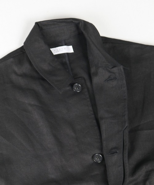 SETTO（セット）の「LEAF COAT：ステンカラーコート（ステンカラーコート・レディース・キナリ/ブラック・M/S/L）」の14枚目の写真