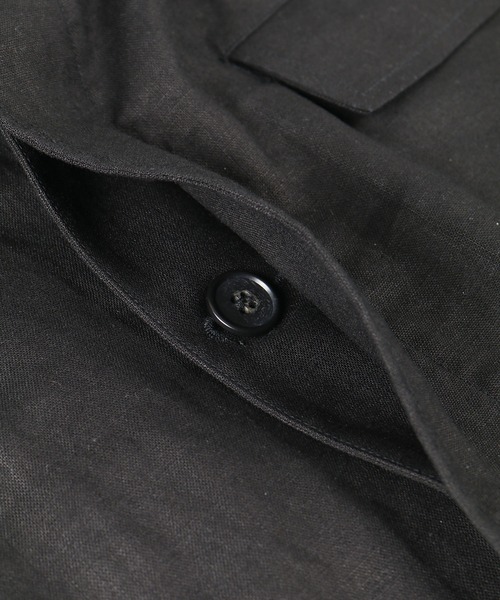 SETTO（セット）の「LEAF COAT：ステンカラーコート（ステンカラーコート・レディース・キナリ/ブラック・M/S/L）」の5枚目の写真