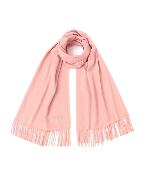 SHIPS（シップス）の「*〈手洗い可能〉ユニセックスロゴストール◆（ストール/ショール・レディース・ライトブルー/ブラック/オフホワイト/ベージュ/ピンク/グレー・ONE SIZE）」の14枚目の写真