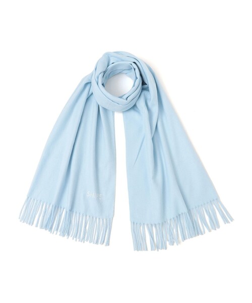 SHIPS（シップス）の「*〈手洗い可能〉ユニセックスロゴストール◆（ストール/ショール・レディース・ライトブルー/ブラック/オフホワイト/ベージュ/ピンク/グレー・ONE SIZE）」の15枚目の写真