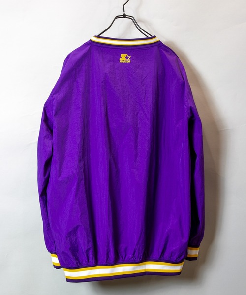 STARTER(スターター)の「JE-STARTER.ナイロンワッシャーリブラインプルオーバー(ブルゾン・メンズ・グリーン/パープル/ブラック・M/XL)」の4枚目の写真