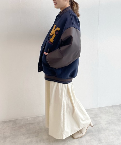 w closet（ダブルクローゼット）の「マーガレットメルトンスタジャン（スタジャン・レディース・ネイビー/ライトグレー・FREE）」の22枚目の写真