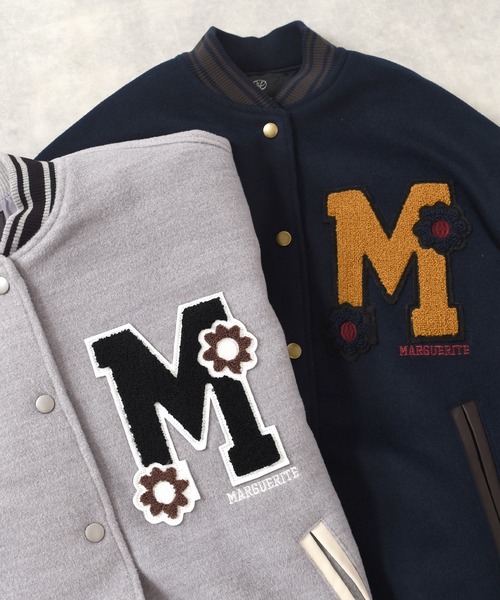 w closet（ダブルクローゼット）の「マーガレットメルトンスタジャン（スタジャン・レディース・ネイビー/ライトグレー・FREE）」の11枚目の写真