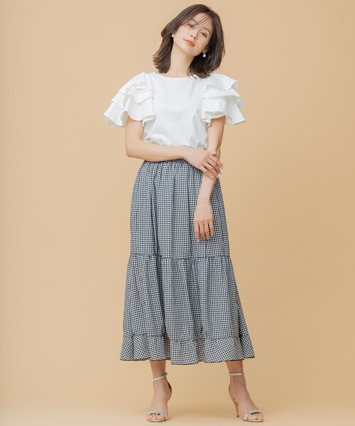 組曲(クミキョク)の「【組曲×setsuko sagittaire】joyバスク Tシャツ(Tシャツ/カットソー・レディース・ホワイト系/ブラック系/ブラック系1/イエロー系1/レッド系1・F)」の8枚目の写真