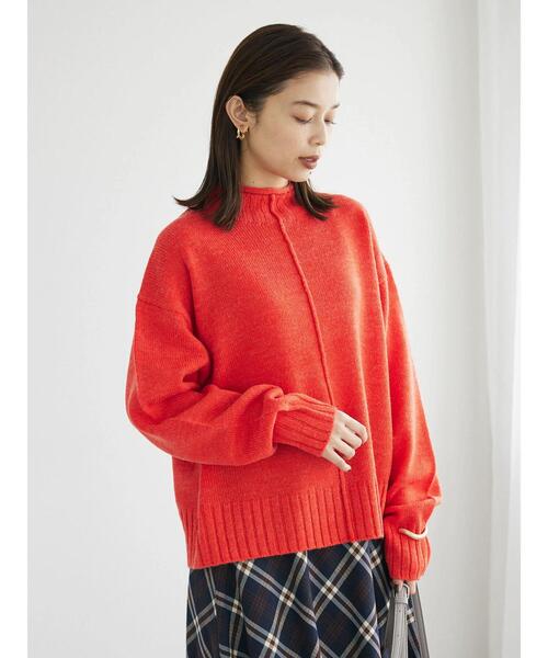 Green　Parks（グリーンパークス）の「ウールブレンド ロールネックプルオーバー（ニット/セーター・レディース・アイボリー/ブルー/モカ/レッド・FREE）」の6枚目の写真