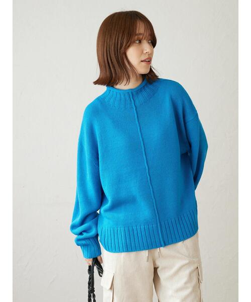 Green　Parks（グリーンパークス）の「ウールブレンド ロールネックプルオーバー（ニット/セーター・レディース・アイボリー/ブルー/モカ/レッド・FREE）」の8枚目の写真