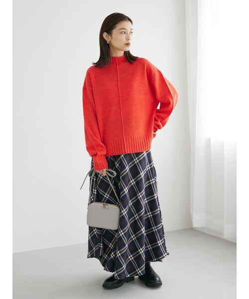 Green　Parks（グリーンパークス）の「ウールブレンド ロールネックプルオーバー（ニット/セーター・レディース・アイボリー/ブルー/モカ/レッド・FREE）」の9枚目の写真