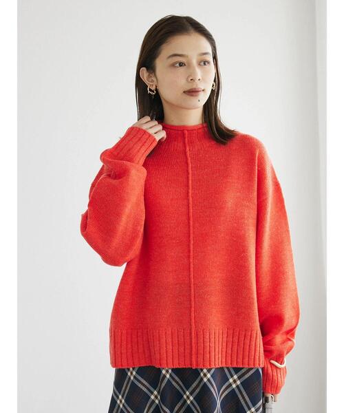 Green　Parks（グリーンパークス）の「ウールブレンド ロールネックプルオーバー（ニット/セーター・レディース・アイボリー/ブルー/モカ/レッド・FREE）」の12枚目の写真