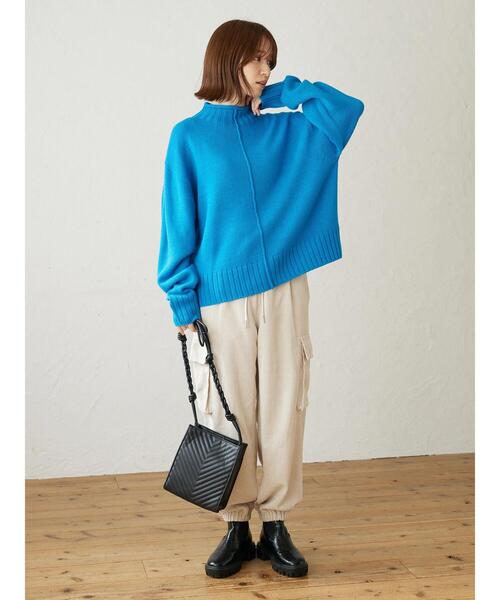 Green　Parks（グリーンパークス）の「ウールブレンド ロールネックプルオーバー（ニット/セーター・レディース・アイボリー/ブルー/モカ/レッド・FREE）」の17枚目の写真