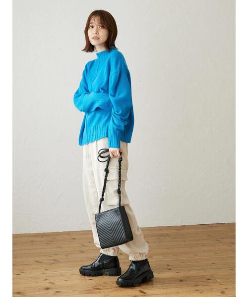 Green　Parks（グリーンパークス）の「ウールブレンド ロールネックプルオーバー（ニット/セーター・レディース・アイボリー/ブルー/モカ/レッド・FREE）」の18枚目の写真