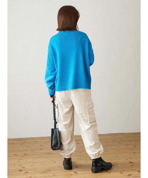 Green　Parks（グリーンパークス）の「ウールブレンド ロールネックプルオーバー（ニット/セーター・レディース・アイボリー/ブルー/モカ/レッド・FREE）」の19枚目の写真