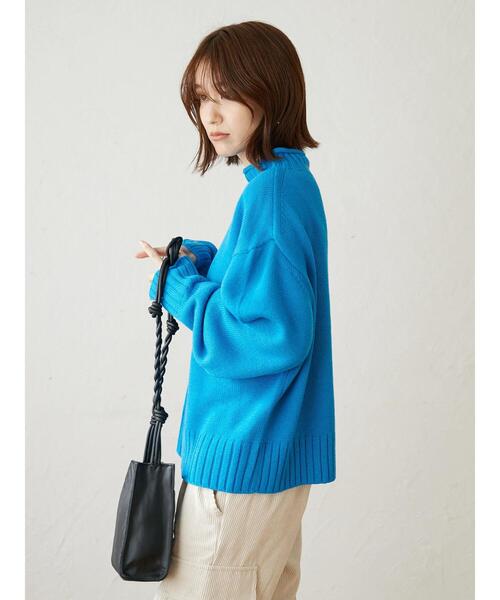 Green　Parks（グリーンパークス）の「ウールブレンド ロールネックプルオーバー（ニット/セーター・レディース・アイボリー/ブルー/モカ/レッド・FREE）」の21枚目の写真