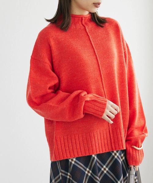 Green　Parks（グリーンパークス）の「ウールブレンド ロールネックプルオーバー（ニット/セーター・レディース・アイボリー/ブルー/モカ/レッド・FREE）」の4枚目の写真