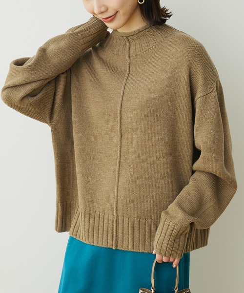 Green　Parks（グリーンパークス）の「ウールブレンド ロールネックプルオーバー（ニット/セーター・レディース・アイボリー/ブルー/モカ/レッド・FREE）」の2枚目の写真